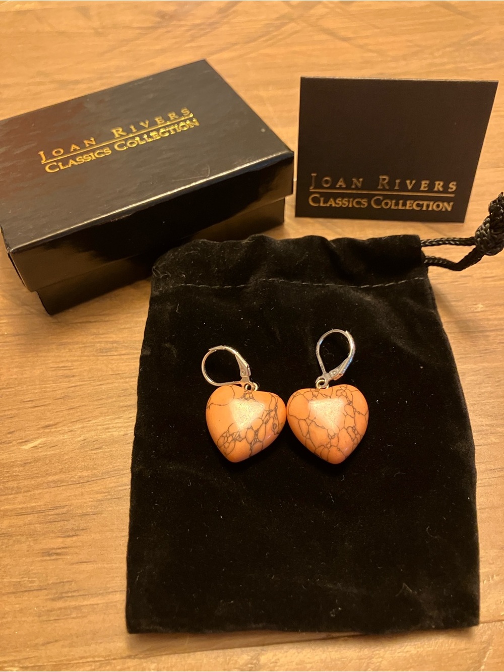 Joan Rivers Pink Stone Earrings